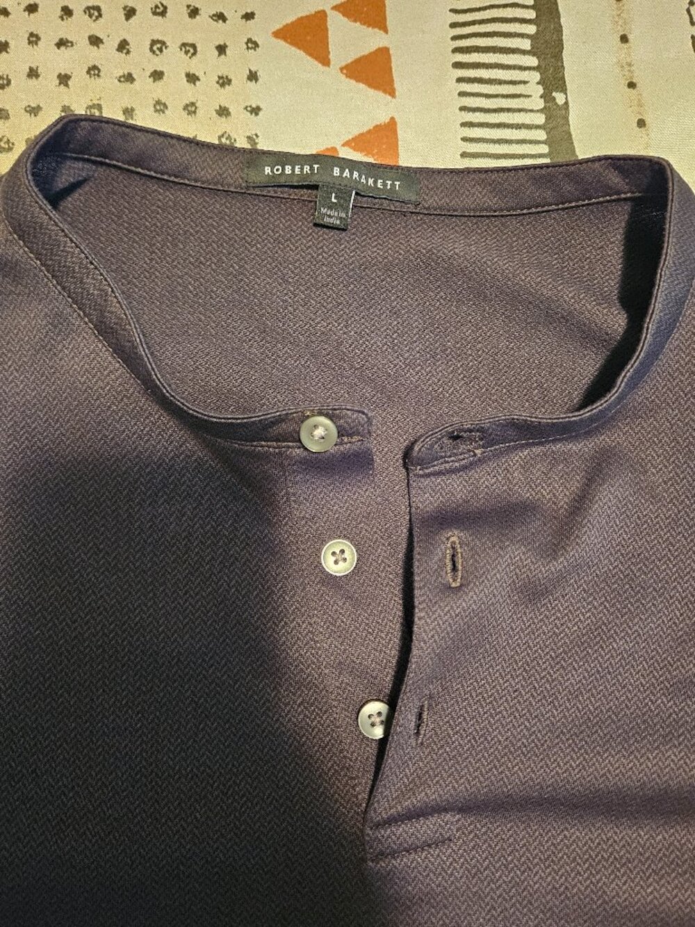 Robert Barakett large long sleeve henley